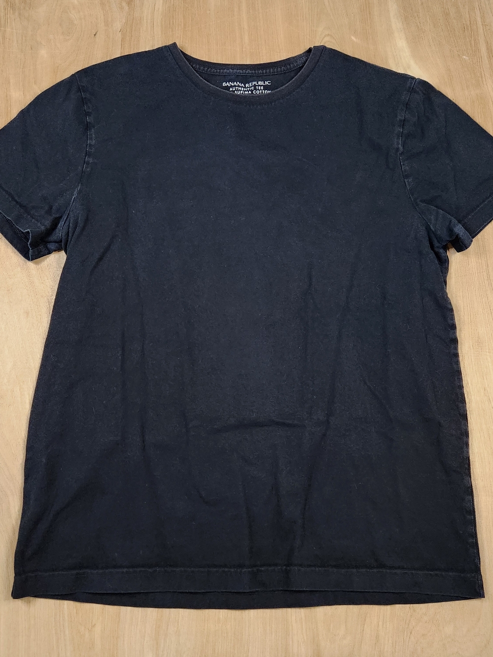 Banana Republic Authentic Tee Men's Black Supima Cotton Crewneck T-Shirt Size L